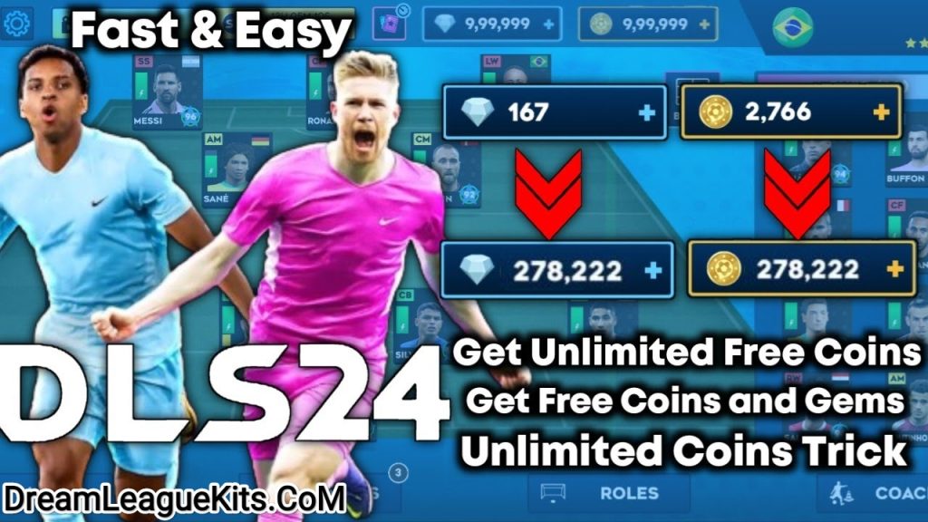 How To Get Unlimited Coins And Diamonds In DLS 24 Dream League Kits